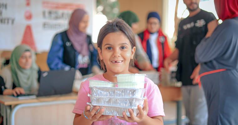 child with food